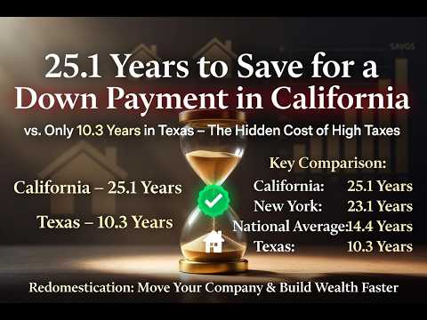Report: Years to Save for a Home by State and Why Business Owners Are Moving to Texas and Florida
